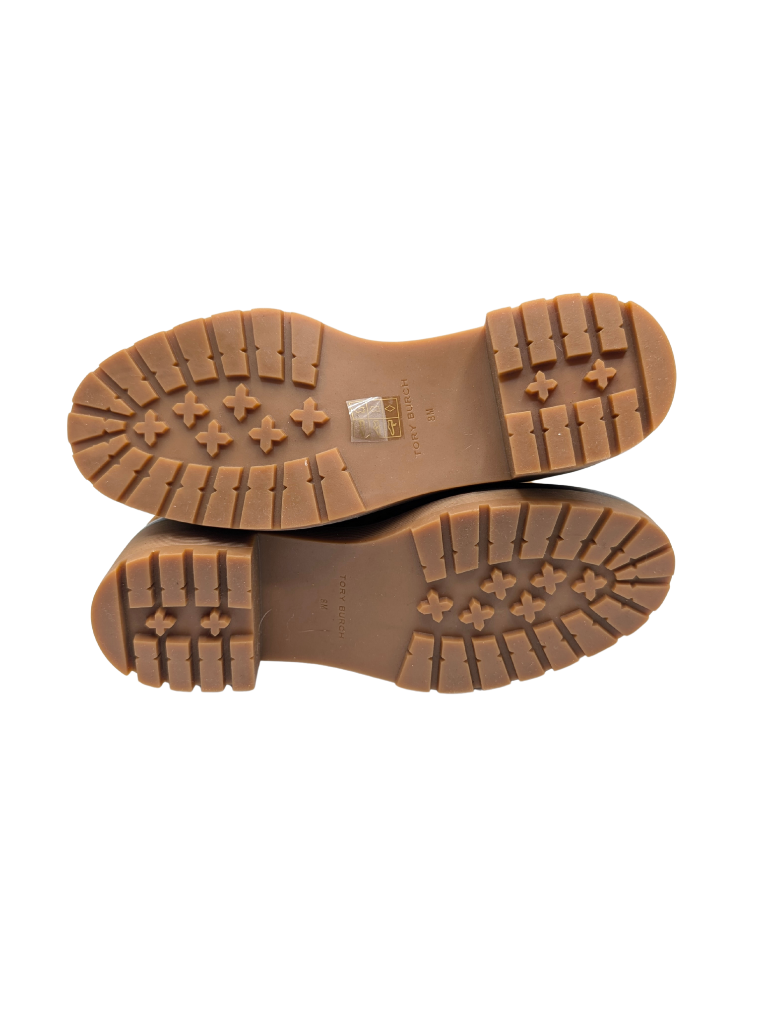 Tory Burch Miller Suede Chestnut Combat Boots Size 8