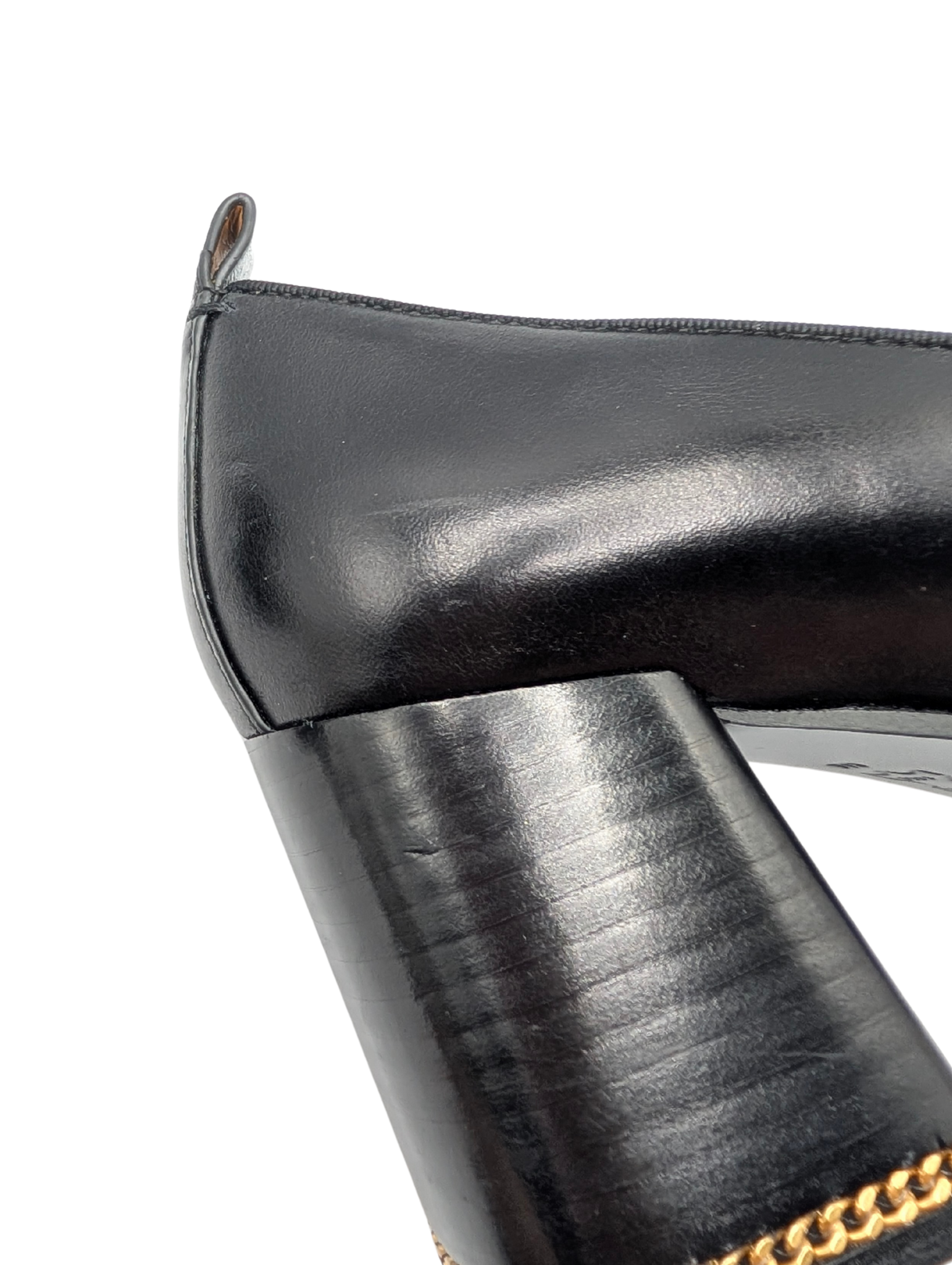 Tory Burch Ruby Chain Black Loafer Pumps Size 8