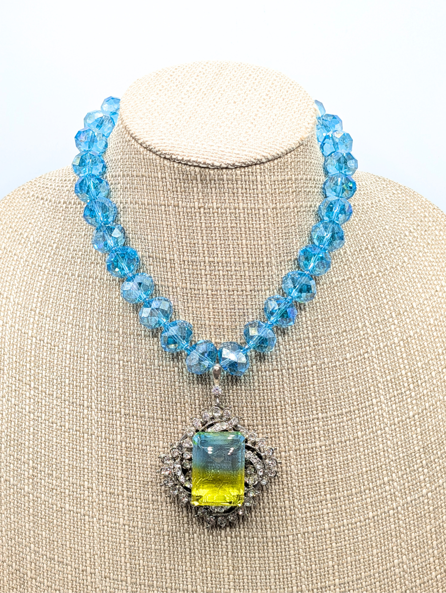 RockStar in Rome Turquoise Chandelier Brooch Pendant Necklace