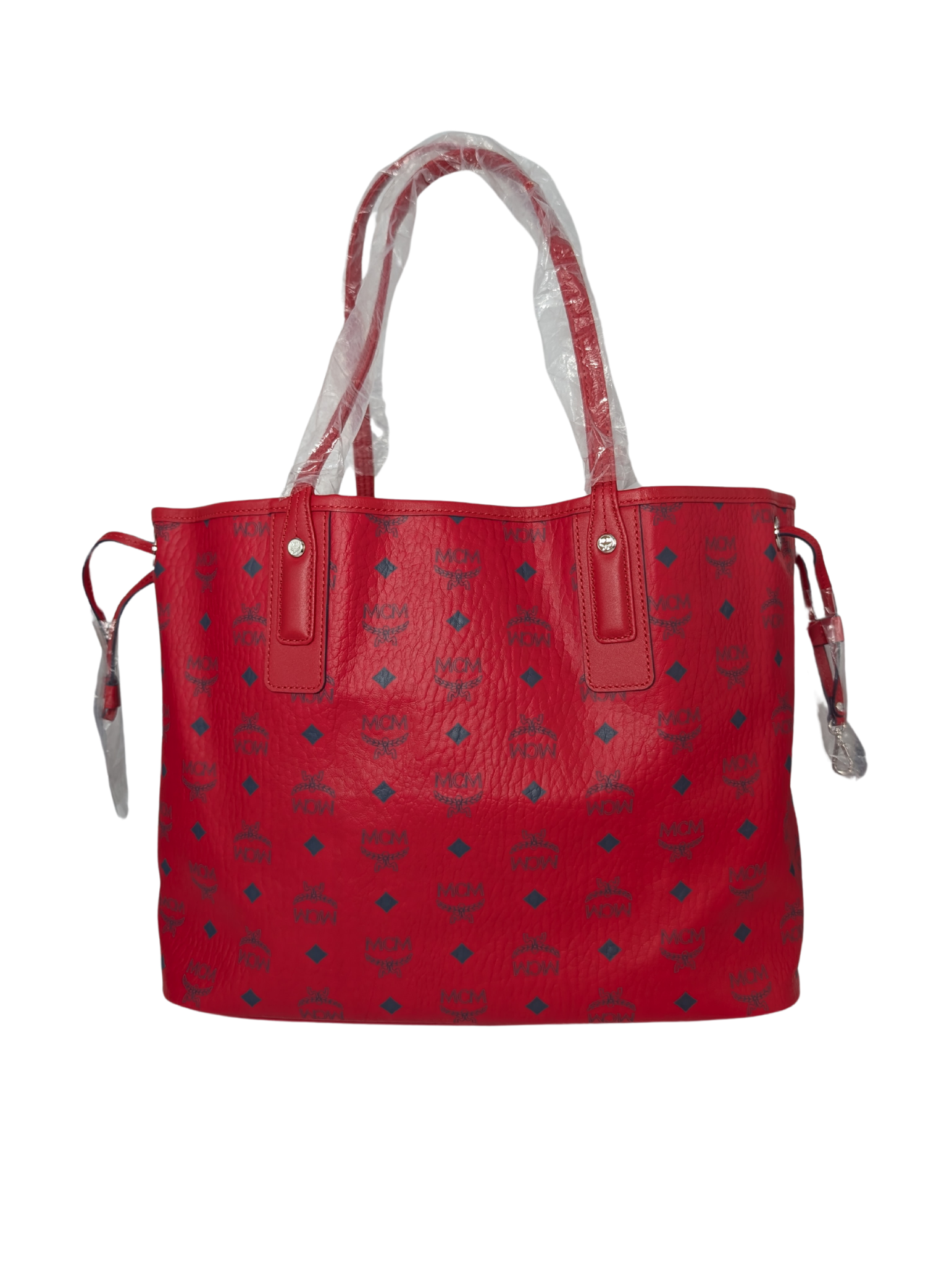 New MCM Liz Reversible Red Visetos Tote