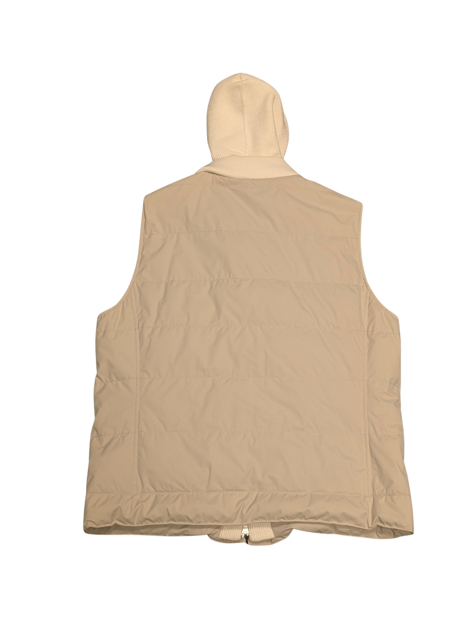 NWT Brunello Cucinelli Wool Cashmere Down Hooded Vest Mens Size Large