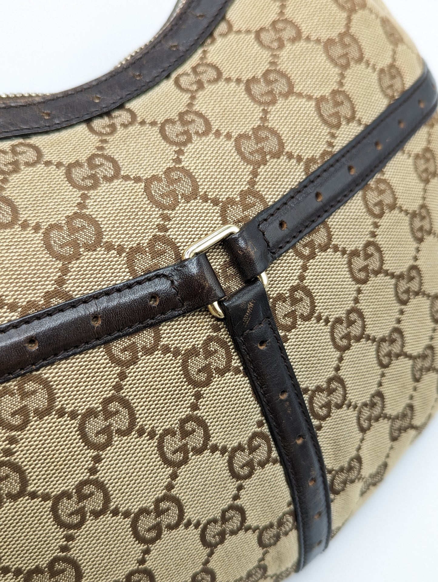 Gucci Monogram Web Reins Small Hobo