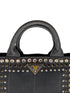 Prada Black Canapa Crystal Studded Tote
