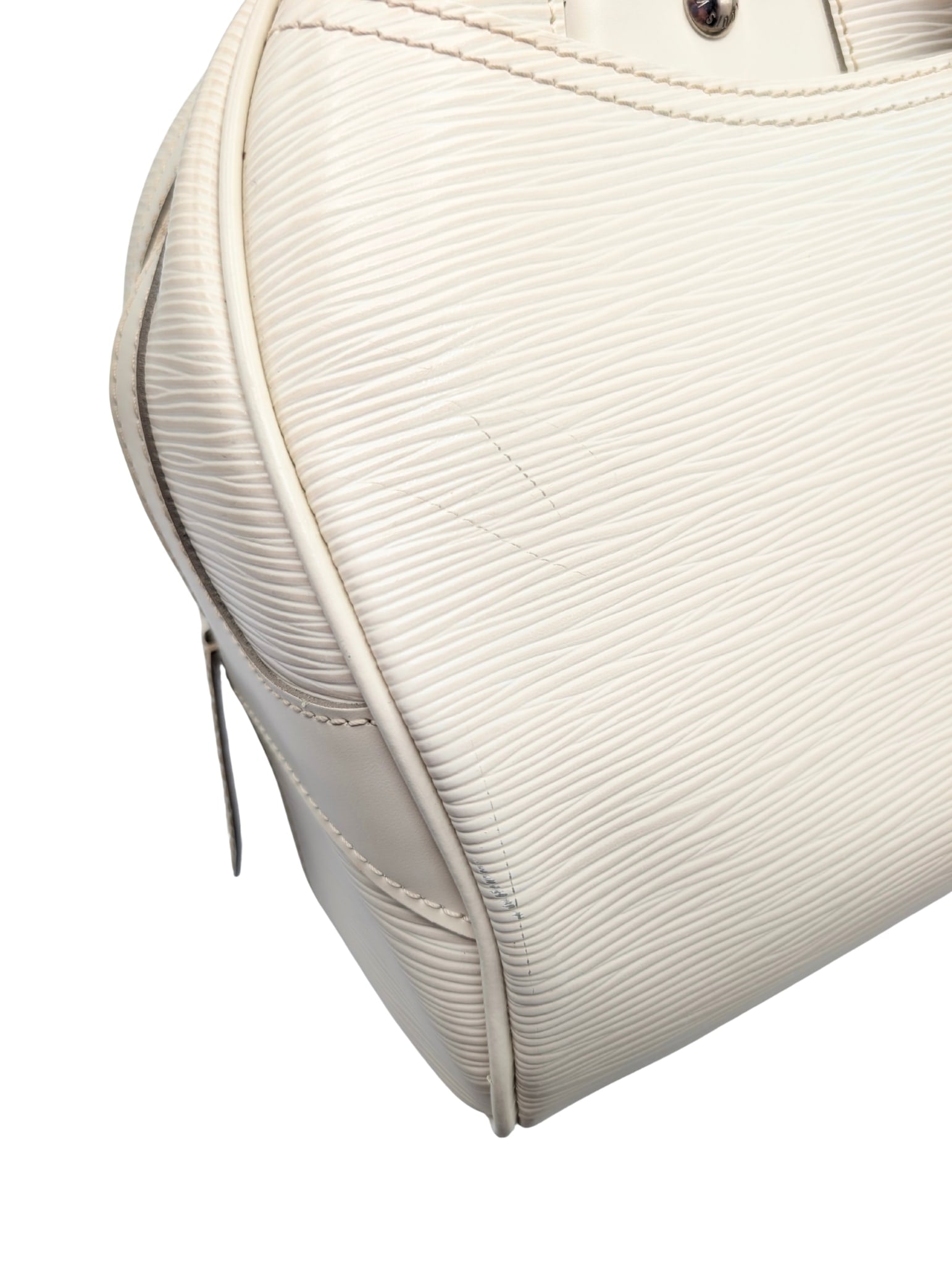 Louis Vuitton Cream Epi Leather Montaigne Bowler Handbag & Eugenie Wallet
