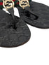Gucci Kika Black Guccissima Web GG Thong Sandals Size 40
