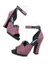 Prada Pink Swarovski Crystal Block Heels Fall 2019 Size 37