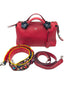 Fendi Red Leather Flowerland By The Way Shoulder Bag