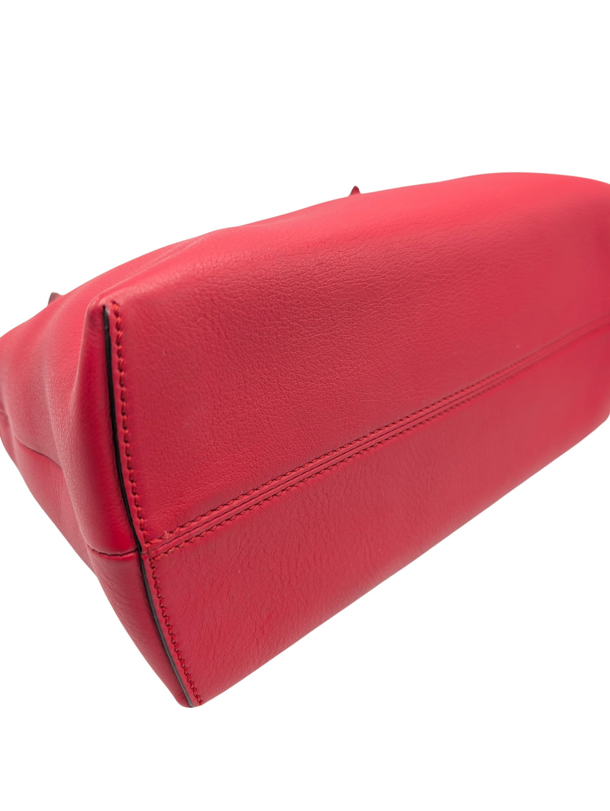 Fendi Red Leather Flowerland By The Way Shoulder Bag