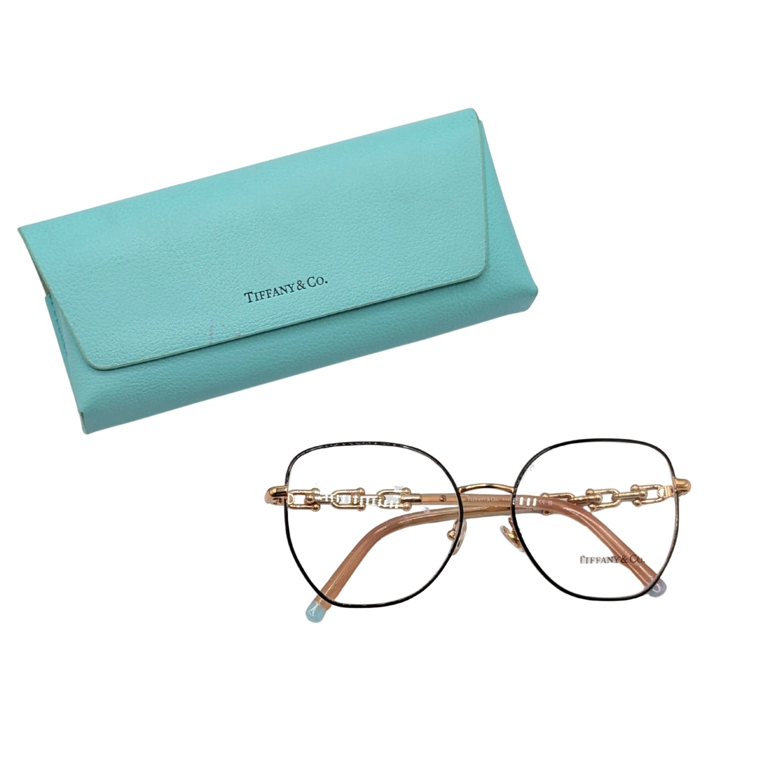 Tiffany & Co. Rose Gold Graduated Link Eyeglasses TF1147