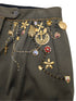 Dolce & Gabbana Spring 2017 Olive Green Charm Chain Embellished Jodhpur Harem Pants Size 28