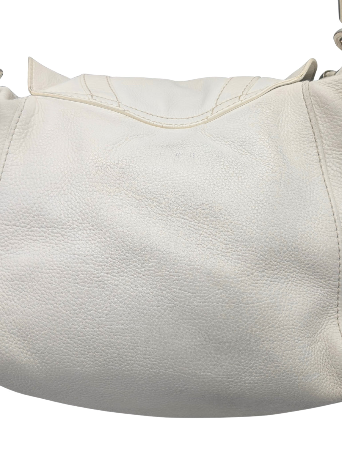 Gucci Spring 2010 Cream Leather Bamboo Braided Techno Horsebit Flap Shoulder Bag