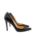 Christian Louboutin Black Leather Decoltissimo 100 Size 38