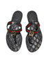 Gucci Kika Black Guccissima Web GG Thong Sandals Size 40