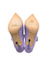 Jimmy Choo Bing 100 Patent Lilac Crystal Pointed Mule Heels Size 38