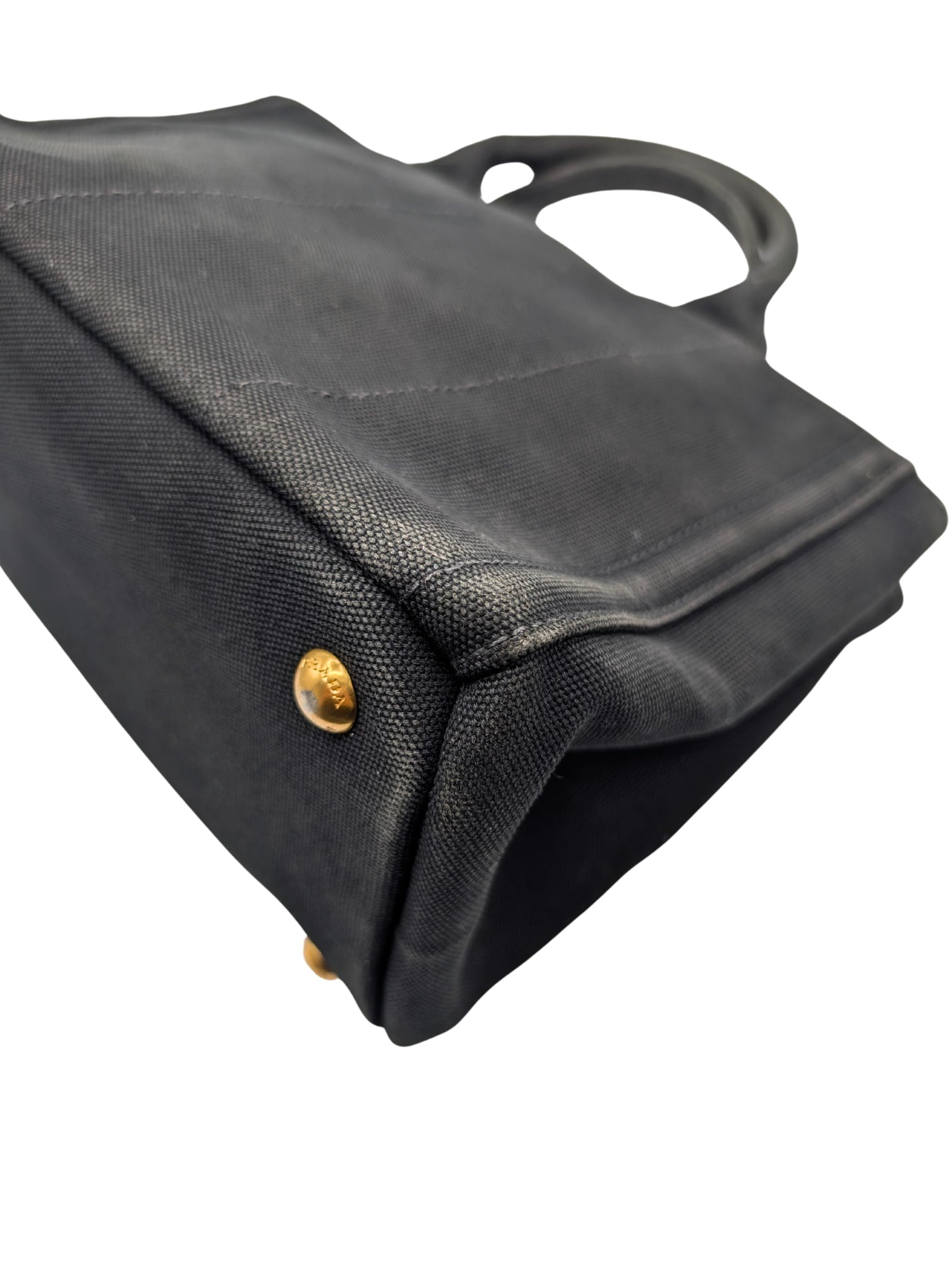 Prada Black Canapa Crystal Studded Tote