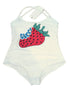 NWT Gucci Cream Strawberry Swimsuit Size Medium