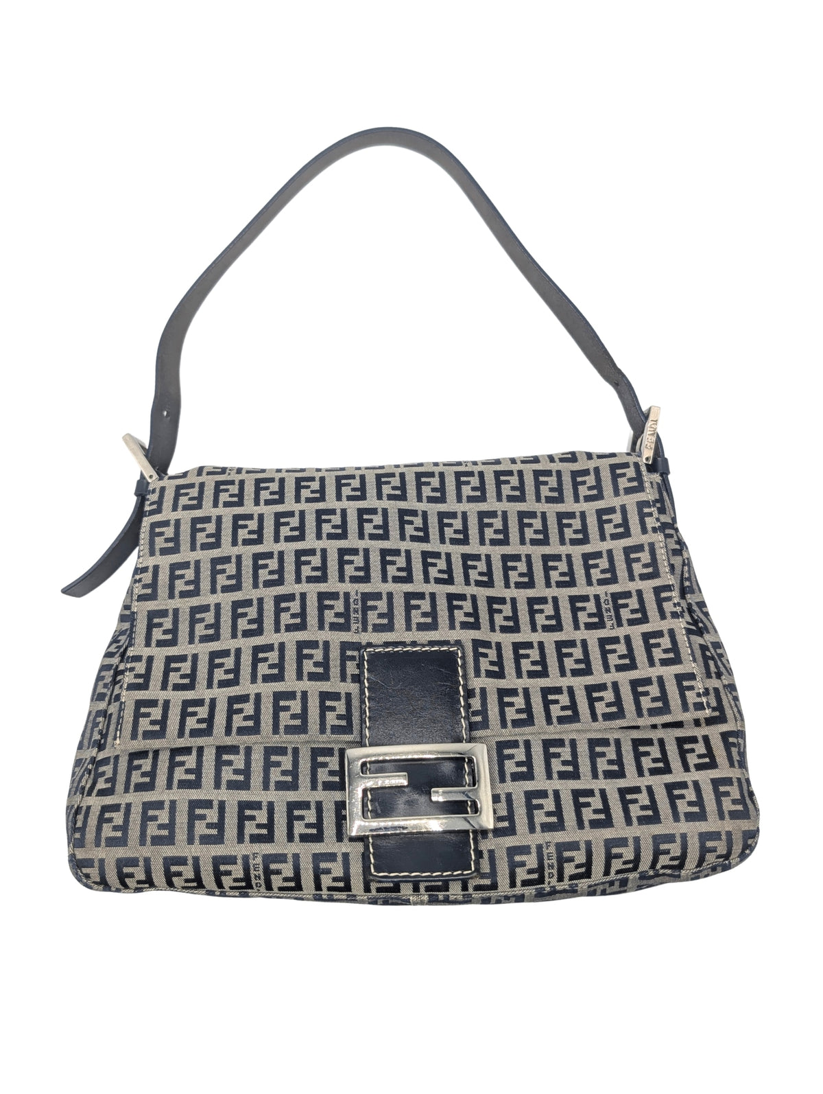 Fendi Navy Zucchino Mama Flap Bag