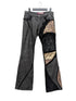 Voyage Passion Black Denim Velvet Lace Patchwork Low Rise Jeans Size 10