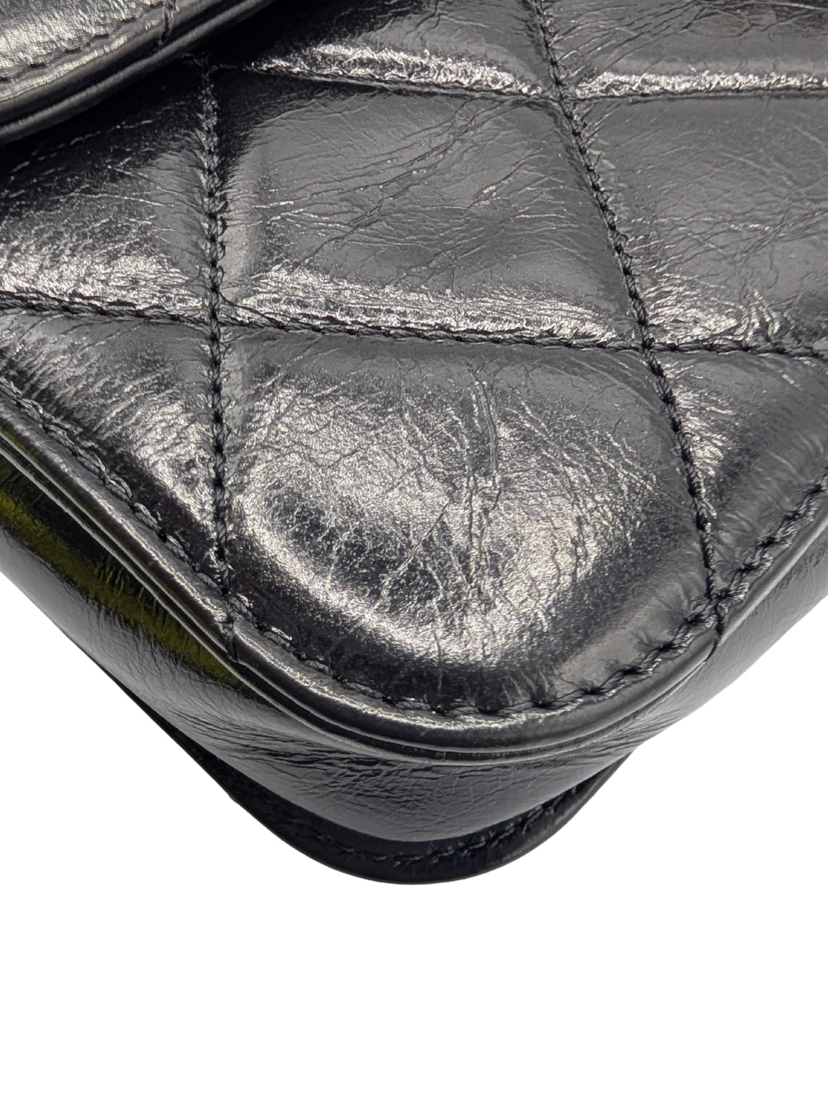 Chanel Black Quilted Glazed Calfskin Perfect Edge Medium Flap Bag