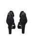 Hermes Black Suede Nina D'Orsay Kelly Lock Heels Size 36