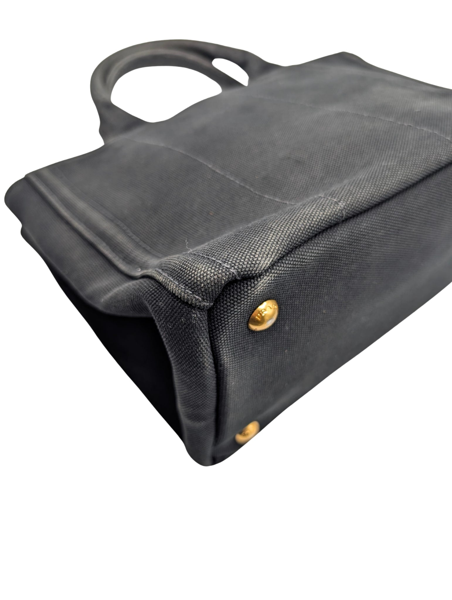 Prada Black Canapa Crystal Studded Tote