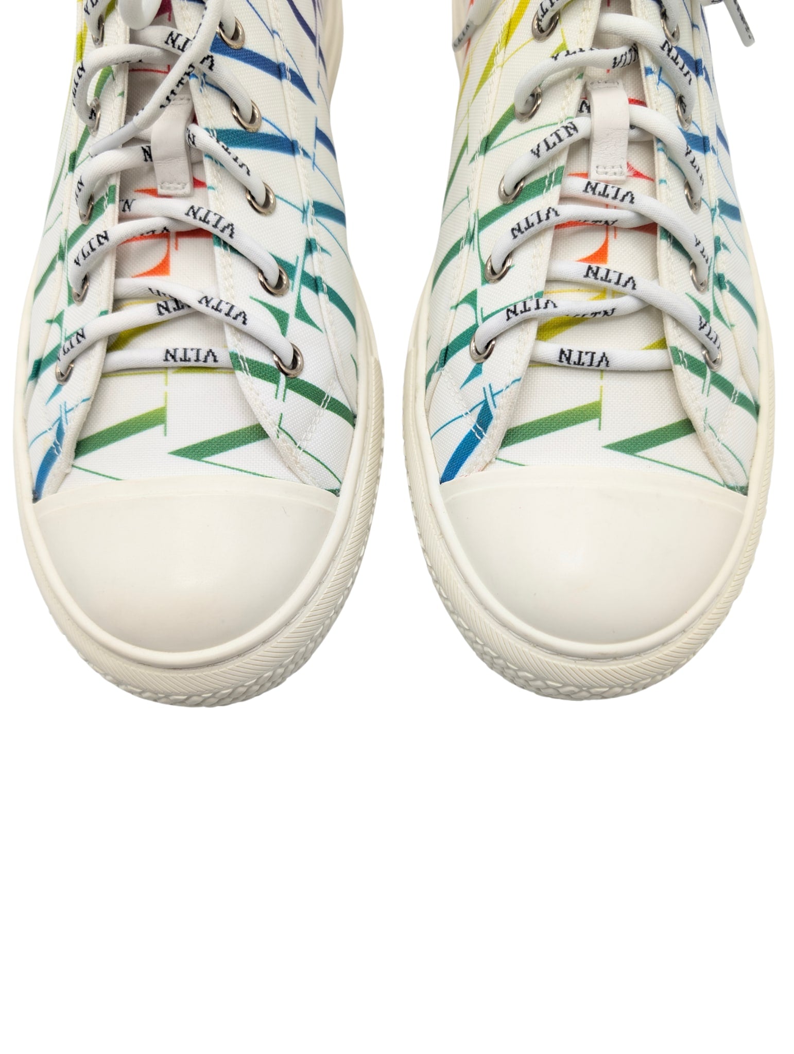 Valentino White Rainbow Giggies VLTN Sneakers Men Size 43