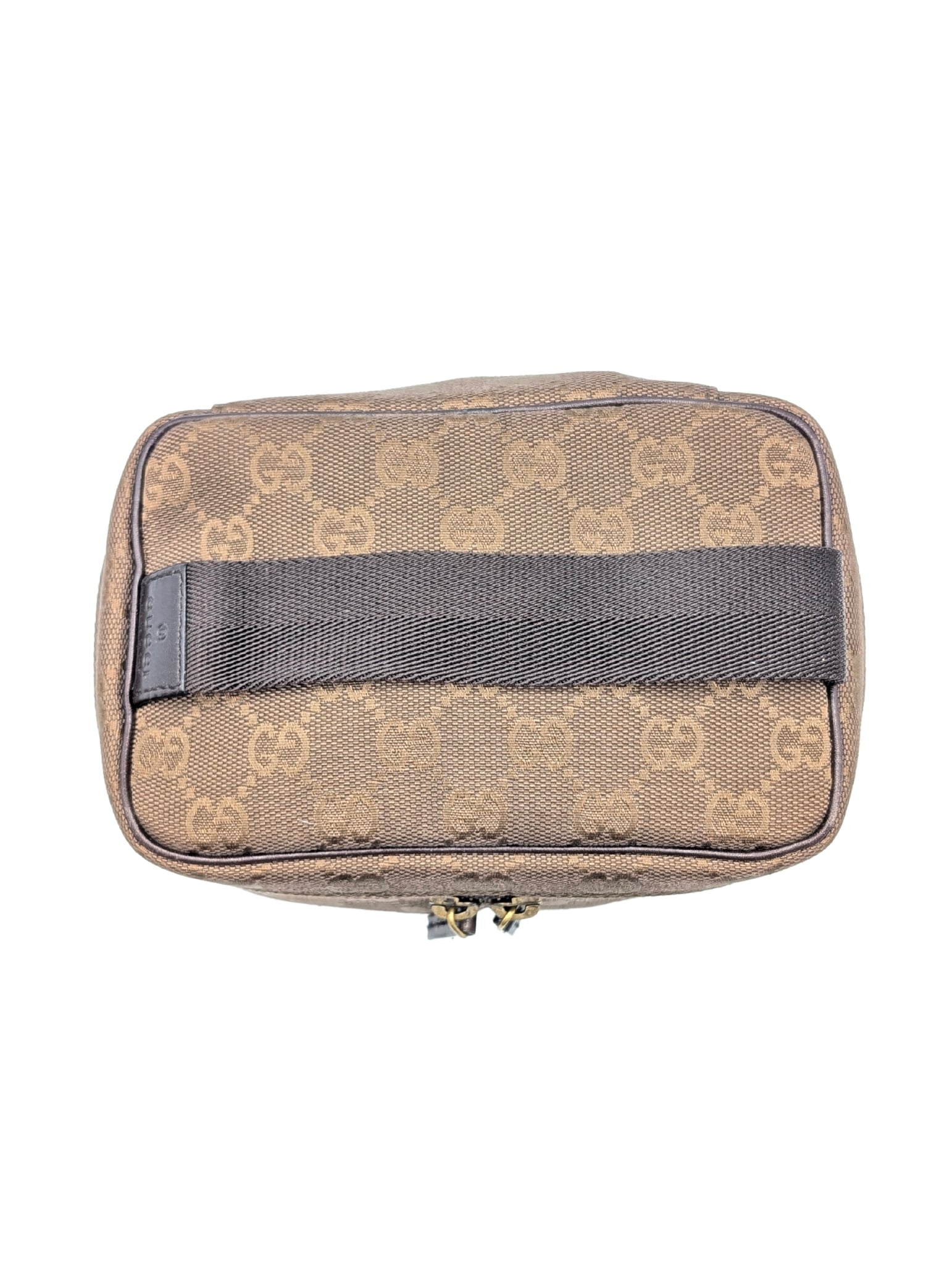 Gucci Brown Monogram Cosmetic Vanity Case
