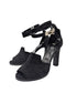 Hermes Black Suede Nina D'Orsay Kelly Lock Heels Size 36