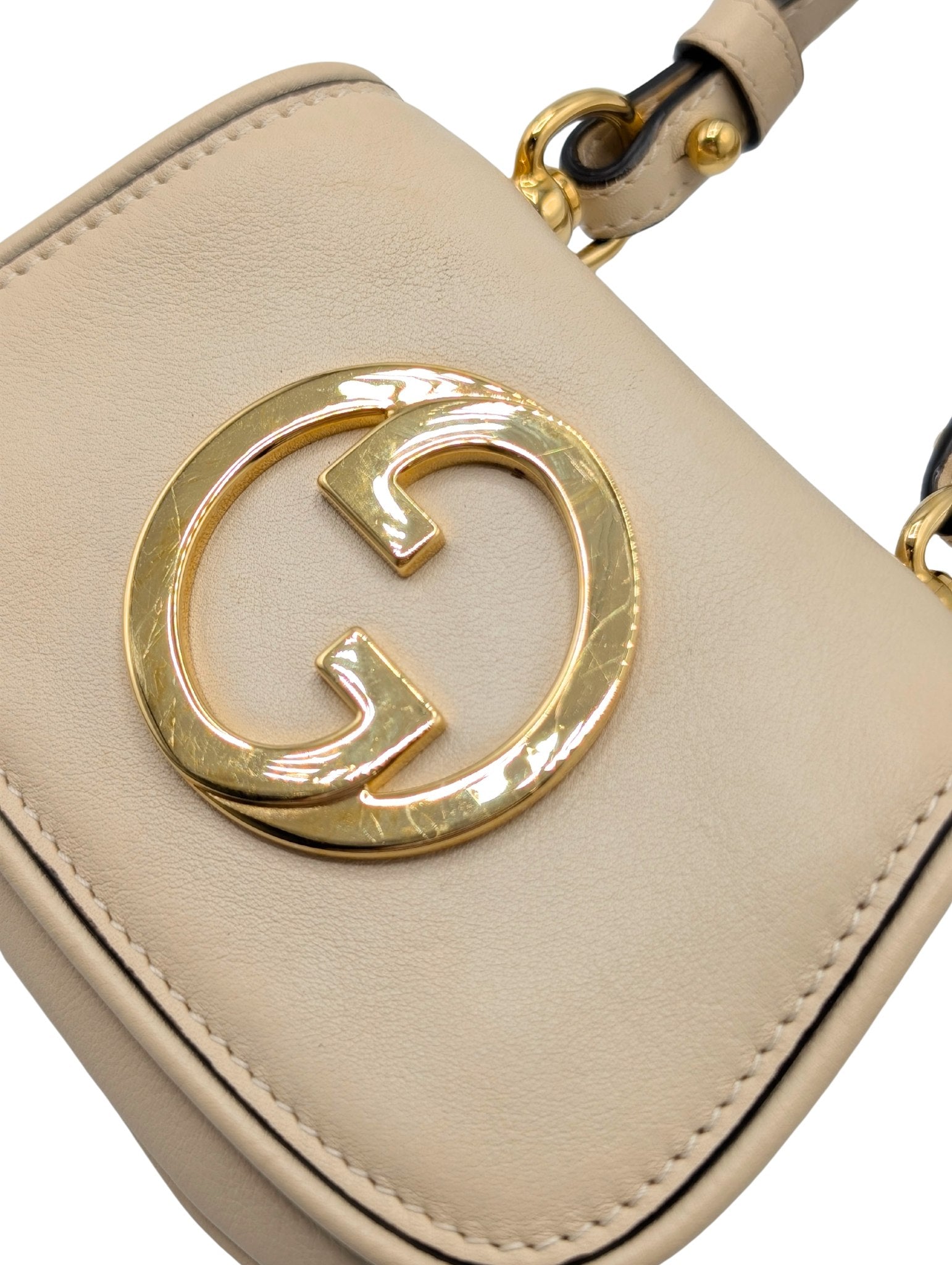 Gucci Cream Leather Blondie GG Mini Crossbody