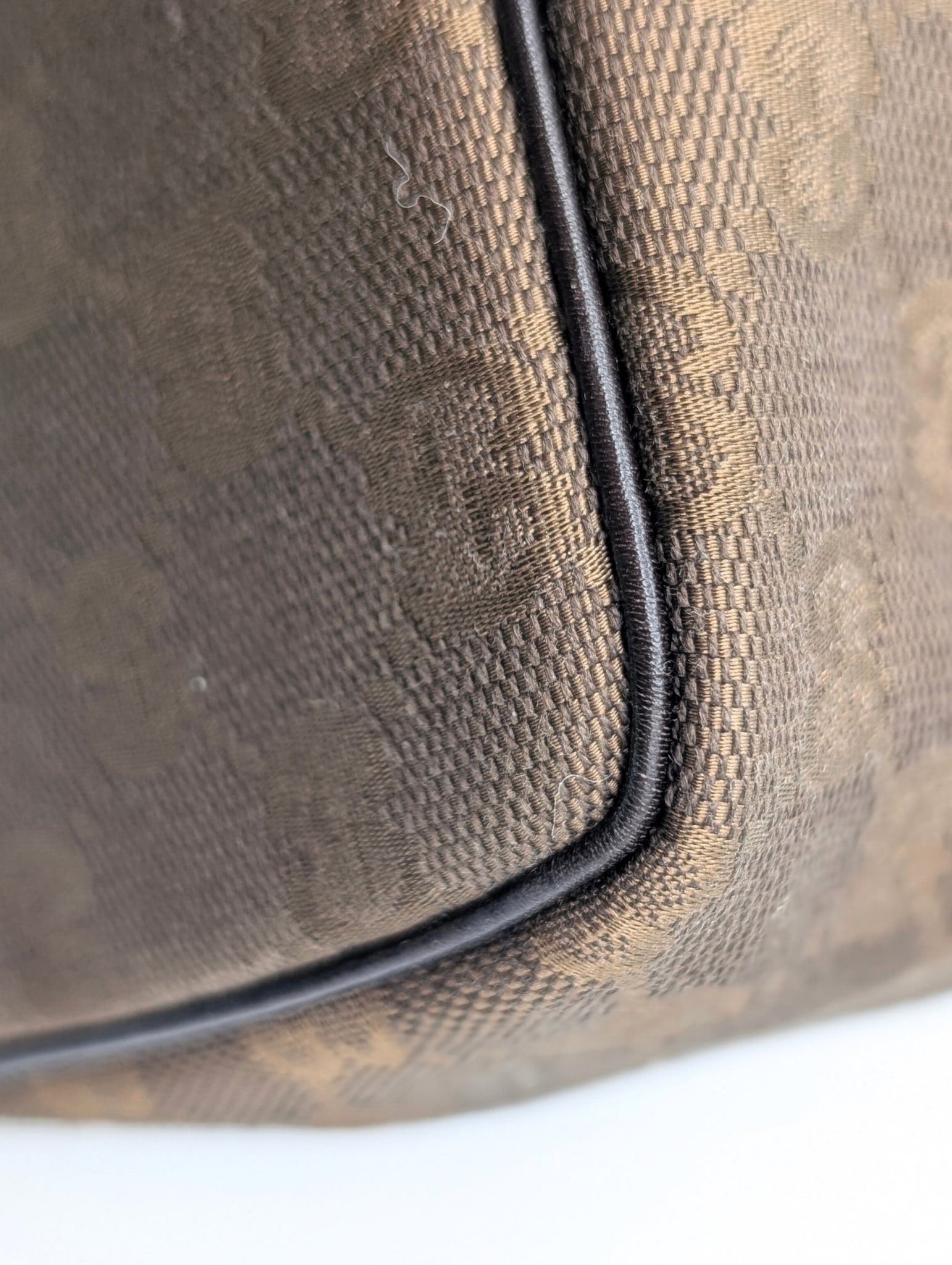 Gucci Brown Monogram Cosmetic Vanity Case