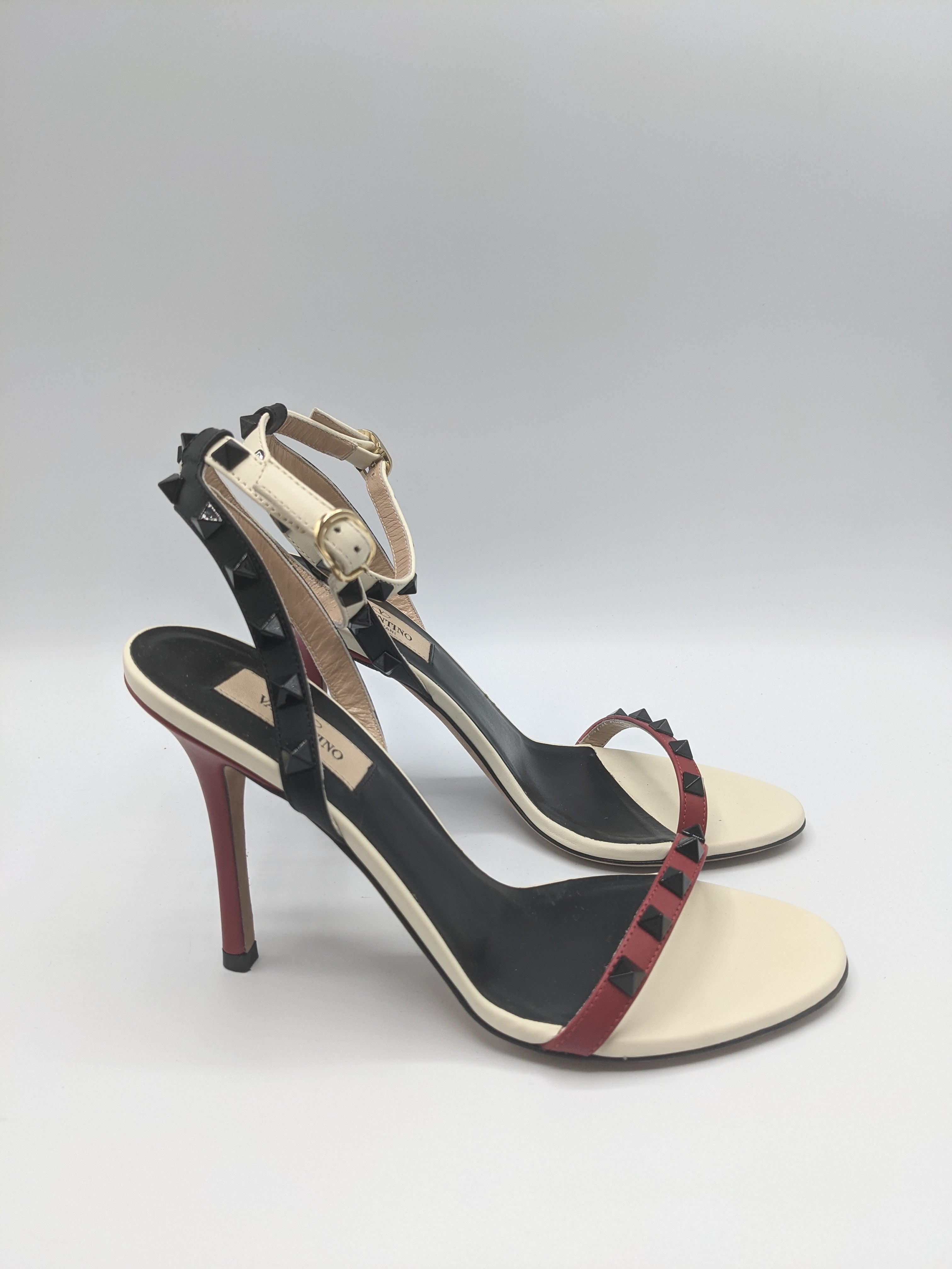 Valentino Garavani Rockstud Ankle Strap Heels 37