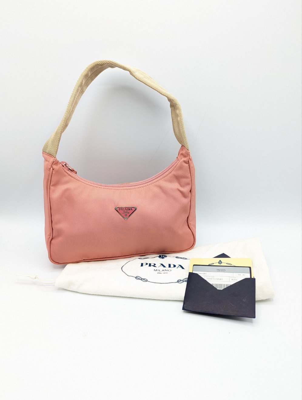 prada nylon shoulder bag pink｜TikTok Search